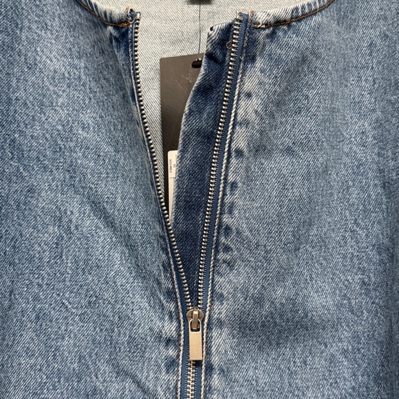 NWT: Future Collective Corset Denim Mini A-line Dress - Picture 8 of 8